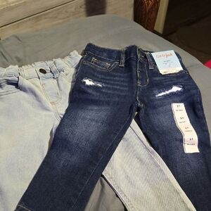 Cat & Jack Blue Skinny Jeans Distressed
